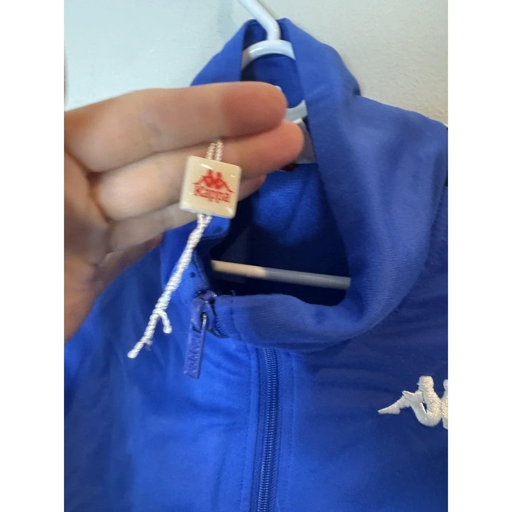 Kappa Jacket‎ Mens Small Blue Sleeveless Track Vest Full Zip Omini Logo Tape